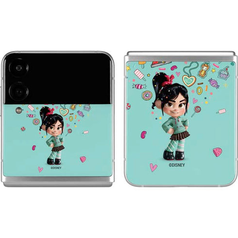 Disney Wreck-it Ralph Vanellope Sugar Icons Galaxy Z Flip4 5G Skin